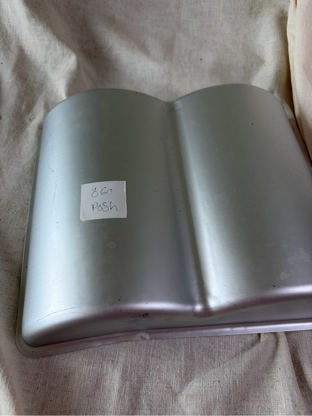 Silver Metallic Double-Loaf Cake Pan